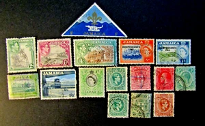 16 JAMAICA STAMPS, KEVII, KGV, KGVI, QEII, 1900s - 1960s, USED - Picture 1 of 3