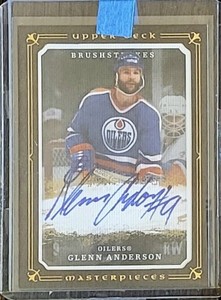 2008-09 Upper Deck Masterpieces Brushstrokes Brown Autographs Glenn Anderson SP