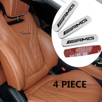 Emblema interior de asiento de coche 4 piezas embellecedores insignia para AMG W221 W212 W213 W176 W205 W177 Foto 1 de 3