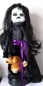 Spooky Village Creepy Doll w/ Toy Bear 19", Talks, Eyes Glow, NEW w/Batts, Tags - Picture 1 of 3