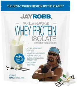 Jay Robb Whey Vanilla Isolate Protein Powder Low Carb Keto Vegetarian Gluten ... - Picture 1 of 5