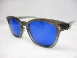 Pentax Hoya Sunglasses 60s Style Horn Rim Hipster Two Tone Gray Cobalt 46 Small - Picture 1 of 6