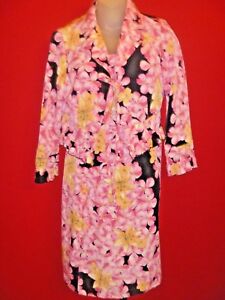 ~~CHRISTIAN LaCROIX Italy Pink Floral Ruffled Jacket Dress Suit Sz 38 40~~