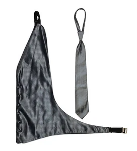 Men's Perry Ellis Grey Dark Silver Tuxedo Vest & Tie Big & Tall 5XL - Picture 1 of 2