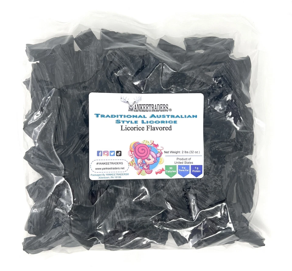 Australian Black Licorice(2 lbs. or 4 lbs.) ~ YANKEETRADERS® ~ FREE SHIPPING - Image 1 of 4