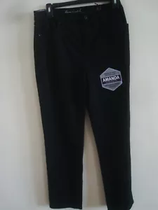 Pantalones de mezclilla negros para dama Gloria Vanderbilt talla 8 pequeños nuevos - Imagen 1 de 2