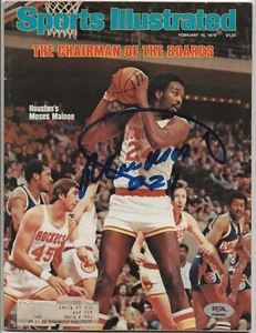 Moses Malone Houston Rockets Signed Autograph 2/19/79 Sports Illustrated PSA - Picture 1 of 4