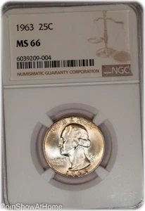 1963 25C NGC MS66 PQ - Picture 1 of 2