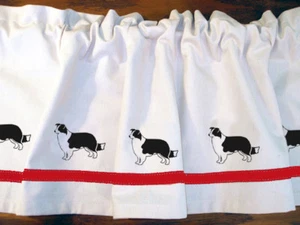 Border Collie Dog Window Valance Curtain color choice design and color - Picture 1 of 14
