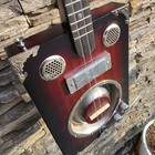 **Delta Star PRO 3-String Dobro Style Resonator Cigar Box Guitar w/Humbucker PU 