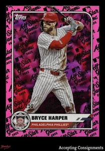 2025 Topps All-Star Game Pink Foil #43 Bryce Harper 071/250 PHILLIES - Picture 1 of 2