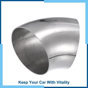 Universal Pack (1) OD 3.5 Inch 45 Degree Elbow Bend Tube Exhaust Elbow Pipe  - Bild 1 von 7
