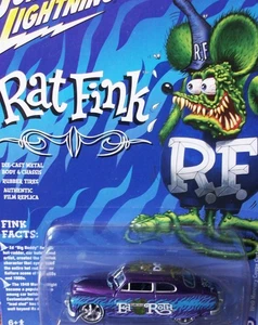 Ed Roth Rat Fink 1949 49 Mercury Lowrider Bleischlitten Purple Flames 1/64 - Bild 1 von 7