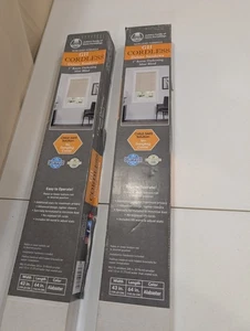Lot of 2 Achim GII Cordless 43"x64" Mini Blinds Alabaster Room Darkening - Picture 1 of 5