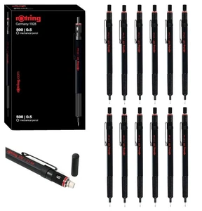 rOtring Druckbleistift HB 500 schwarz 0,5 mm 12er Pack Graphit/Zeichnung/Skizze - Bild 1 von 2