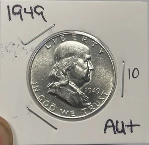 1949 Franklin Half Dollar Coin  - Picture 1 of 2