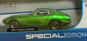 Modellino auto Datsun 240Z strada verde metallizzato carrozzeria Maisto 31170 pressofuso scala 1:18 - Foto 1 di 9