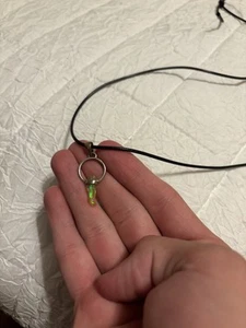 Tiny Fire Opal Necklace – Dainty Natural Gemstone Pendant – Fiery Flash - Picture 1 of 4