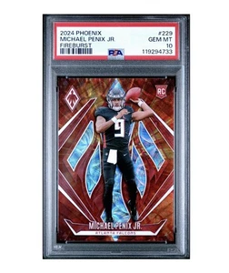 Michael Penix Jr. PSA 10 2024 Phoenix - Fire Burst /350 #229 Rookie Card Falcons - Picture 1 of 2