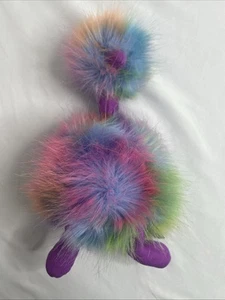 Jellycat London Rainbow Pompom Ostrich Emu Bird Plush Stuffed Animal - Picture 1 of 5