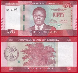 Liberia 50 dollars 2017 P-34 UNC - Picture 1 of 1