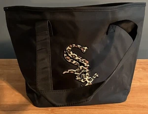Chicago White Sox MLB Black Tote Bag Leopard Print Logo - Picture 1 of 3