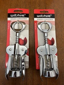 2 x Wiltshire Fusion Winged Corkscrew Cork Screw Bottle Opener Bar - Picture 1 of 1