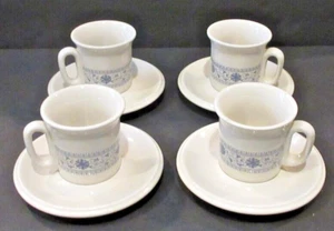 VINTAGE Set of 4 ACF Espresso Demitasse Coffee Cup & Saucer Sets Ceramic - ITALY - Afbeelding 1 van 13