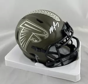 MICHAEL VICK SIGNED ATLANTA FALCONS SALUTE TO SERVICE MINI HELMET BAS COA - Picture 1 of 2