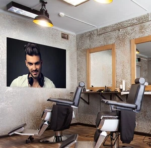 3D Boy 104 Hair Cut Salon Barber Shop Wall Stickers Vinyl Wall Murals CA Ann - Bild 1 von 4