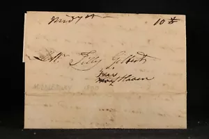 Vermont: Middlebury 1800 stempellose Abdeckung, rezitiert 8c bis 10c nach Fairhaven - Bild 1 von 3