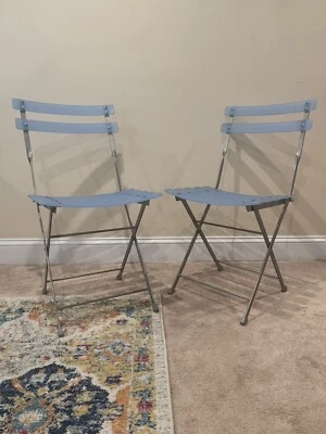 Pair-MCM 1960’s French Bistro Folding Chairs - Image 1 of 4
