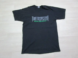 Camicia Metropolis Industrial Dance Tech Art (XL) Vintage Punto Singolo Rave Band - Foto 1 di 8