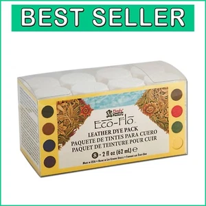 Eco-Flo Leather Dye Set - 8 Essential Colors for Artistic Leather Projects - Picture 1 of 2