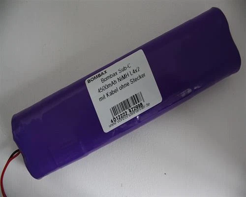 Bombax Akkupack 9,6V/4500mAh SubC L4x2 Racing mit Kabel ohne Stecker - Bild 1 von 1