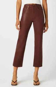 $215 NWT HUDSON Sz28 REMI HIGH-RISE STRAIGHT CROP STRETCH JEANS SHINE BRICK - Picture 1 of 8
