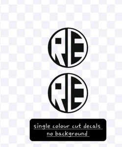 Royal Enfield Classic British motorcycle Vinyl Decal stickers x2    R.E Design  - Picture 1 of 4