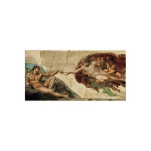 Stampa su Tela su Carta Poster o Quadro Michelangelo Buonarroti La creazione di  - Picture 1 of 2