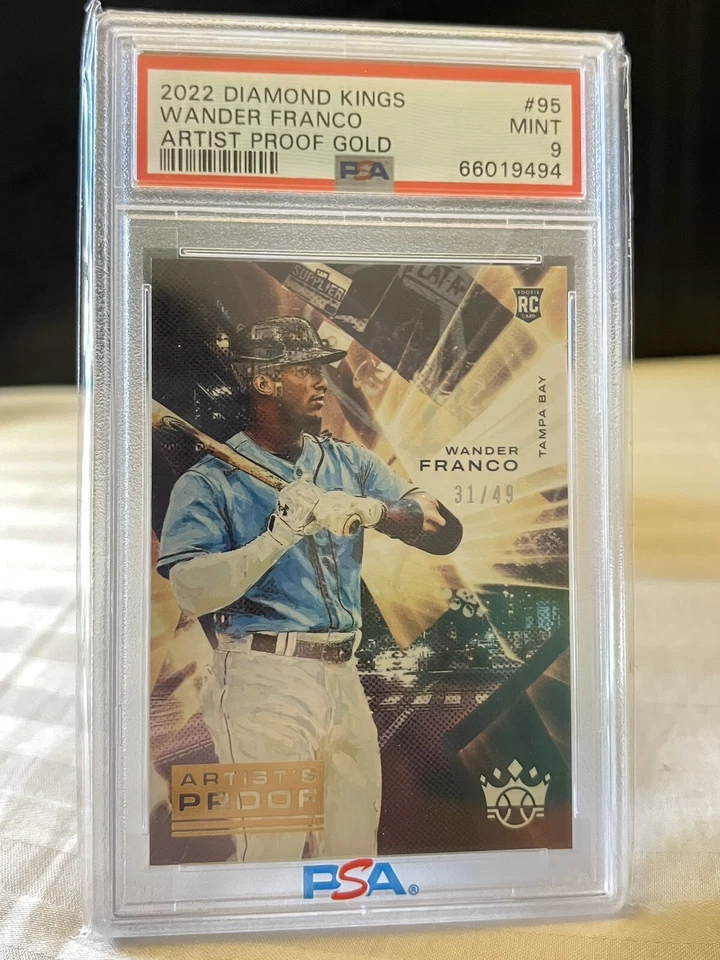 WANDER FRANCO 2022 Diamond Kings Artist’s Proof Diamond Gold 39/49 RC PSA 9 #95 - Image 1 of 2