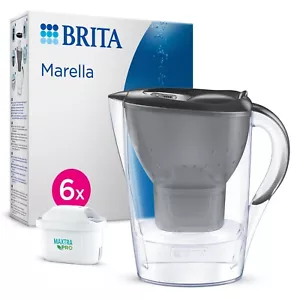 BRITA Caraffa filtrante Marella Grafite (2.4L) incl. 6x BRITA filtri MAXTRA PRO - Foto 1 di 9