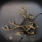 Deer Haunted  Animal Spirit Wall Decoration Halloween Masquerade Mask [Gold]