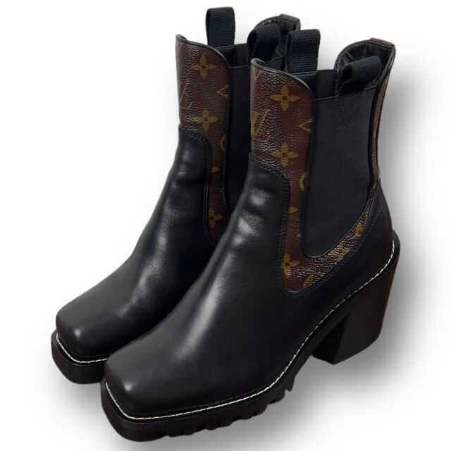 Louis Vuitton - Authenticated Pokerface Ankle Boots - Leather Black for Women, Very Good Condition