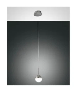 Lampada A Sospensione LED Melville 1 Filo Fabas Luce 3262-40-178 Argento - Foto 1 di 2