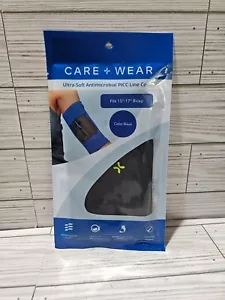 Care + Wear Ultra-Soft Antimicrobial PICC Line Cover Fits 15"-17" Bicep Black - Picture 1 of 2