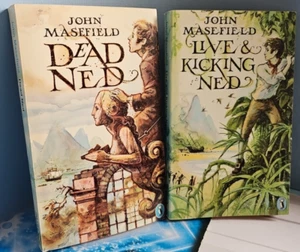 John Masefield. Dead Ned. Live & Kicking Ned. Puffin Adventure Books 1974 - Foto 1 di 17