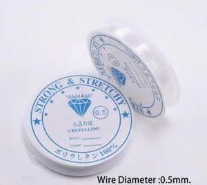 Clear Elastic Stretchy Beading Thread Cord Bracelet String For Jewelry 0.5mm - Picture 1 of 4