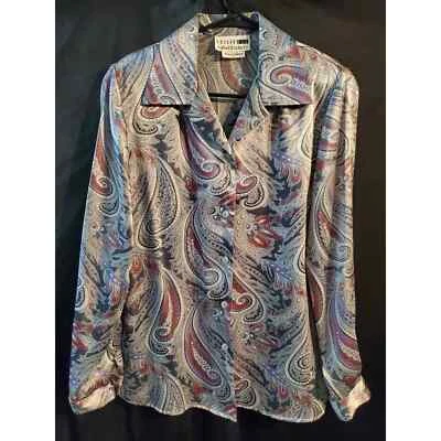 Vintage Leslie Fay Paisley Shirt, Size 8 - Image 1 of 4