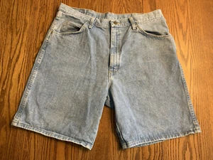 WRANGLER Mens Blue Cotton Denim Jean SHORTS  36x9  GUC - Picture 1 of 7