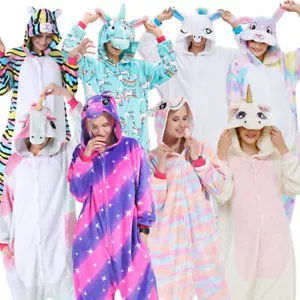 Unisex Pyjama Pajamas Kigurumi Onesie11 Adult Animal Xmas Cosplay Costume New - Picture 1 of 19