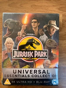 JURASSIC PARK 4K BLU RAY UNIVERSAL ESSENTIALS COLLECTION STEELBOOK Limited edtn - Picture 1 of 2